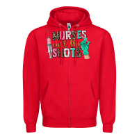 Red nurses call the shots Zipper Hoodie - CowGirlArtShop