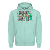 Seafoam nurses call the shots Zipper Hoodie - CowGirlArtShop