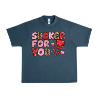 Midnight Navy lovethemed typography with heart lollipop Urban Heavy Tee - LillyAllenDesigns
