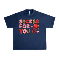 Navy lovethemed typography with heart lollipop Urban Heavy Tee - LillyAllenDesigns