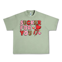 Oil Green lovethemed typography with heart lollipop Urban Heavy Tee - LillyAllenDesigns