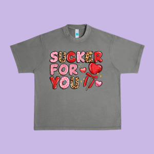 Lovethemed Typography With Heart Lollipop Urban Heavy Tee Designed By Lillyallendesigns