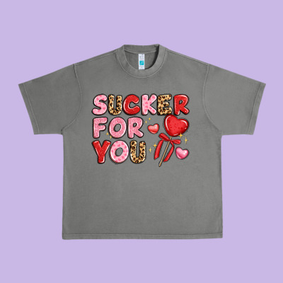 Lovethemed Typography With Heart Lollipop Urban Heavy Tee Designed By Lillyallendesigns