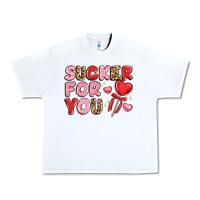 White lovethemed typography with heart lollipop Urban Heavy Tee - LillyAllenDesigns