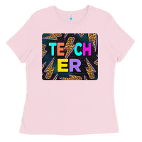 Bubblegum Pink Teacher Flash Ladies Tee - LillyAllenDesigns