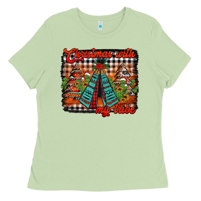 Christmas With My Tribe Ladies Tee by Jasminsmagicworld | Teevron