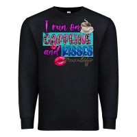Black I run on caffeine and kisses Premium Sweatshirt - FaDigitalArtStudio