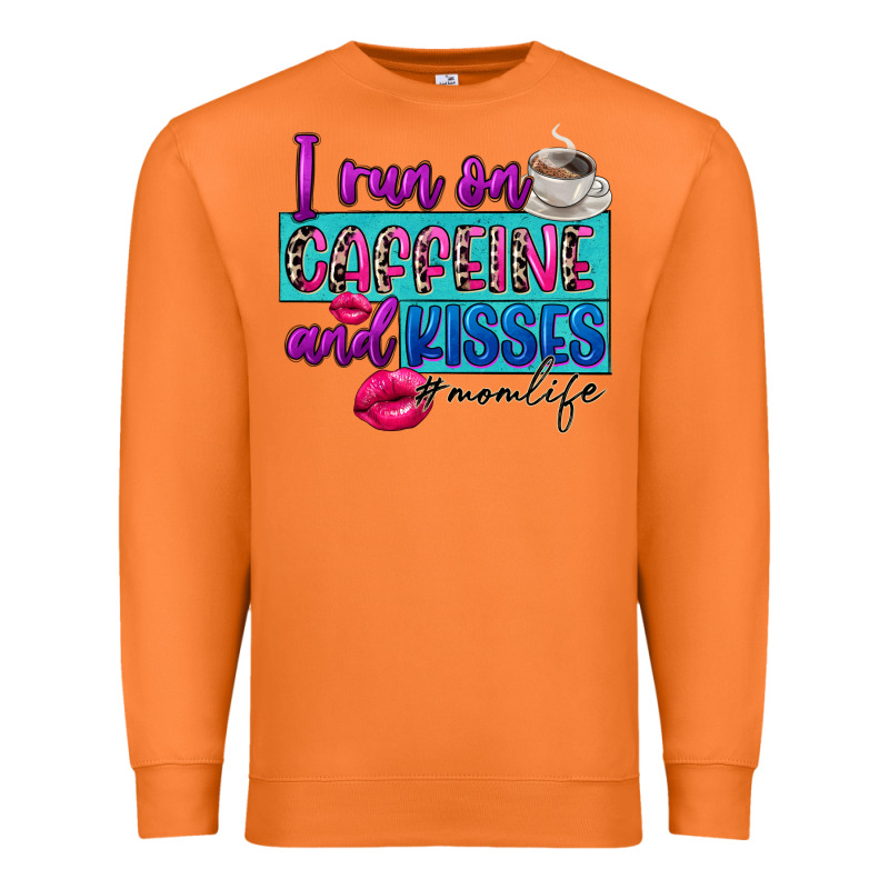 I Run On Caffeine And Kisses Premium Sweatshirt by FaDigitalArtStudio | Teevron