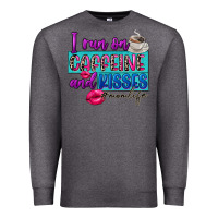 Charcoal Heather I run on caffeine and kisses Premium Sweatshirt - FaDigitalArtStudio