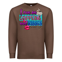 Chestnut I run on caffeine and kisses Premium Sweatshirt - FaDigitalArtStudio