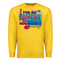 Lemon I run on caffeine and kisses Premium Sweatshirt - FaDigitalArtStudio