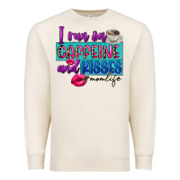 Sandshell I run on caffeine and kisses Premium Sweatshirt - FaDigitalArtStudio