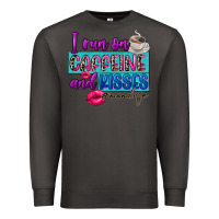 Smoke I run on caffeine and kisses Premium Sweatshirt - FaDigitalArtStudio