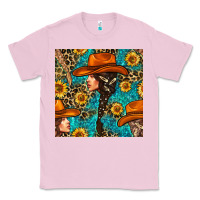 Bubblegum Pink Western Girl Hair Clasp And Sunflower With Leopard And Glitter Seamles Classic Tee - BundleAndBundleShop