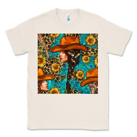 Natural Western Girl Hair Clasp And Sunflower With Leopard And Glitter Seamles Classic Tee - BundleAndBundleShop