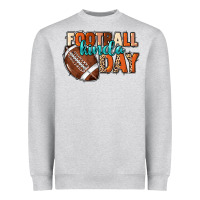 Heather Grey Football kinda day Heavyweight Sweatshirt - NancyCooperArtShop