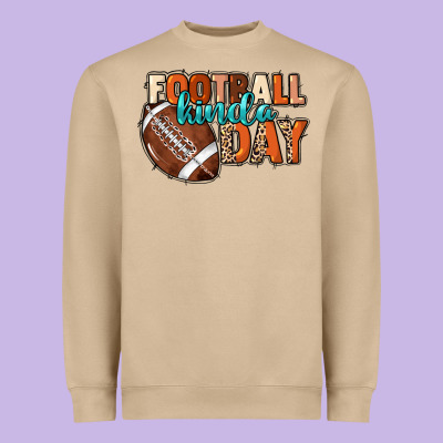 Football Kinda Day Heavyweight Sweatshirt Designed By Nancycooperartshop