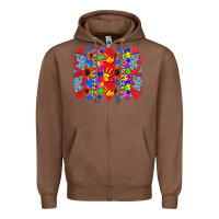 Chestnut Autism brushstrokes Zipper Hoodie - CowGirlArtShop