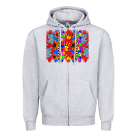 Heather Grey Autism brushstrokes Zipper Hoodie - CowGirlArtShop