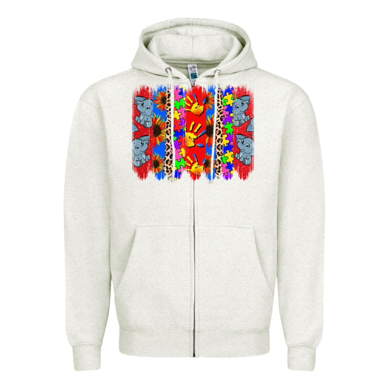 Autism Brushstrokes Zipper Hoodie by CowGirlArtShop | Teevron