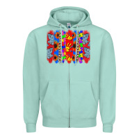 Seafoam Autism brushstrokes Zipper Hoodie - CowGirlArtShop