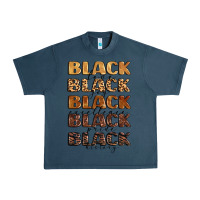 Midnight Navy typography variations in animal and glitter textur Urban Heavy Tee - LillyAllenDesigns