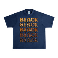 Navy typography variations in animal and glitter textur Urban Heavy Tee - LillyAllenDesigns