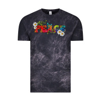 Cloud Black Lgbtq Peace With Daisy Vintage Tee - BundleAndBundleShop