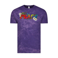 Cloud Purple Lgbtq Peace With Daisy Vintage Tee - BundleAndBundleShop
