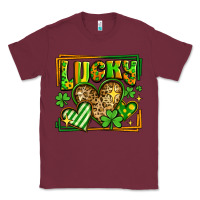 Burgundy lucky st patricks day hearts Classic Tee - LillyAllenDesigns