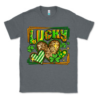 Charcoal Heather lucky st patricks day hearts Classic Tee - LillyAllenDesigns