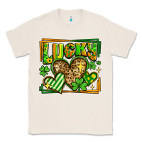 Natural lucky st patricks day hearts Classic Tee - LillyAllenDesigns