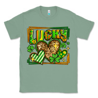 Sage lucky st patricks day hearts Classic Tee - LillyAllenDesigns