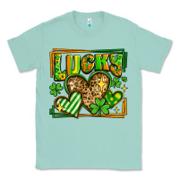 Seafoam lucky st patricks day hearts Classic Tee - LillyAllenDesigns