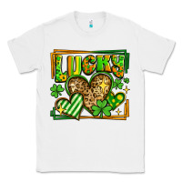 White lucky st patricks day hearts Classic Tee - LillyAllenDesigns