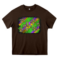 Chocolate Brown mardi gras fleur de lis background Heavy Core Tee - Jasminsmagicworld