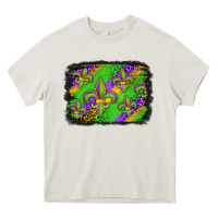 Mardi Gras Fleur De Lis Background Heavy Core Tee | Teevron