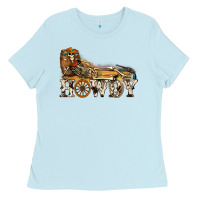 Baby Blue howdy killer Ladies Tee - NancyCooperArtShop