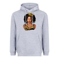 Heather Grey black queen Heavyweight Hoodie - FaDigitalArtStudio