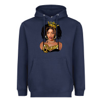 Navy black queen Heavyweight Hoodie - FaDigitalArtStudio