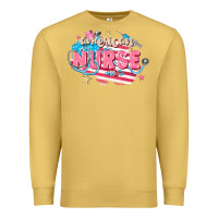 Antique Gold American Nurse Premium Sweatshirt - FaDigitalArtStudio