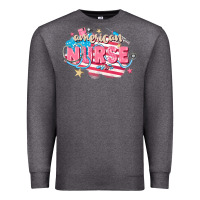 Charcoal Heather American Nurse Premium Sweatshirt - FaDigitalArtStudio