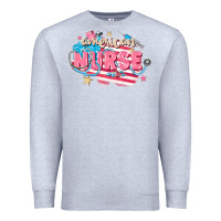 Heather Grey American Nurse Premium Sweatshirt - FaDigitalArtStudio