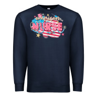 Navy American Nurse Premium Sweatshirt - FaDigitalArtStudio