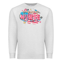 Oatmeal Heather American Nurse Premium Sweatshirt - FaDigitalArtStudio