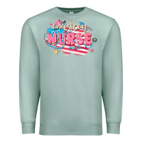 Seafoam American Nurse Premium Sweatshirt - FaDigitalArtStudio