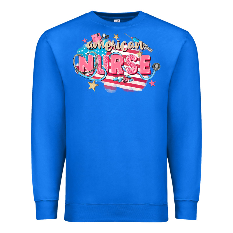 American Nurse Premium Sweatshirt by FaDigitalArtStudio | Teevron
