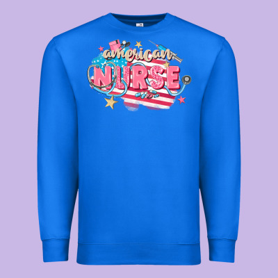 American Nurse Premium Sweatshirt Designed By Fadigitalartstudio