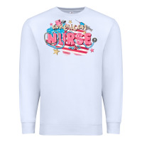 White American Nurse Premium Sweatshirt - FaDigitalArtStudio