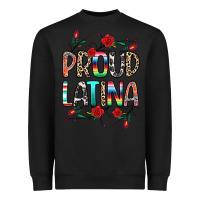 Black Proud Latina Heavyweight Sweatshirt - texasbilliewilder